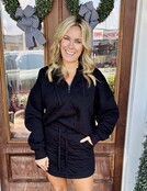 Bailey’s Black Quilted Half Zip