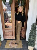 Wide Leg Leopard Jeans