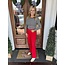 The Uptown Peach Ruby Red Jeans