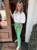 Light Green Flare Jeans