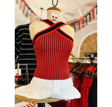 Haleys Striped Halter Top