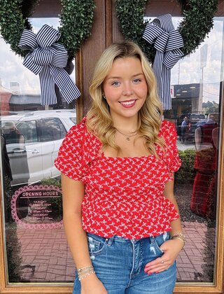 Cherry Lace Top