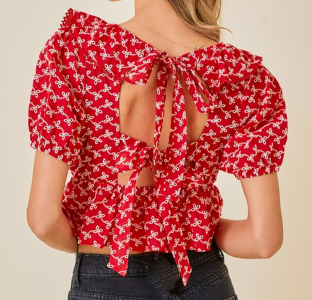 Cherry Lace Top