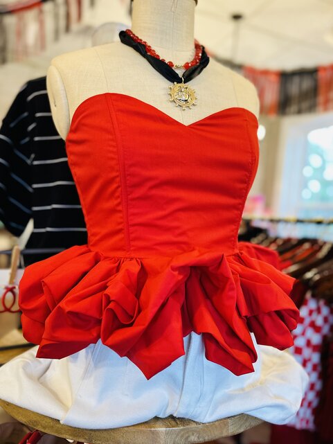 Scarlet Ruffle Top