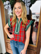 Plaid I’m Here Top