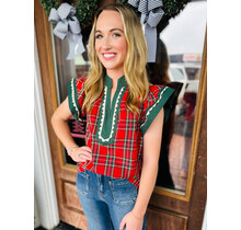 Plaid I’m Here Top