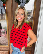 Candy Striped Cutie Black & Red