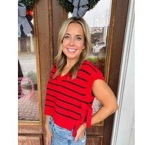 Candy Striped Cutie Black & Red