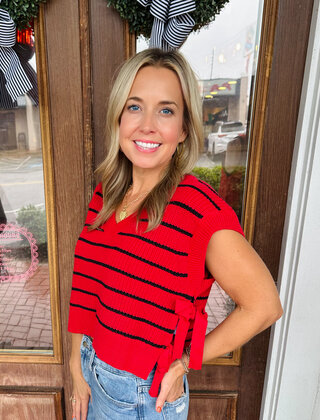 Candy Striped Cutie Black & Red