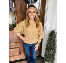 Crochet in Taupe Top