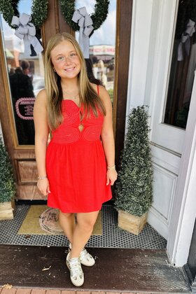 Red Sleeveless Mini Dress