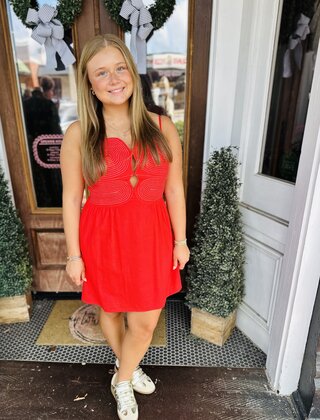Red Sleeveless Mini Dress