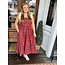 The Uptown Peach Scarlet Plaid Preppy Dress