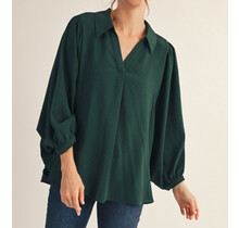 Haleys Hunter Green Top