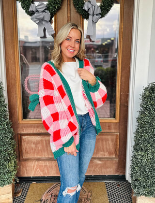Very Merry Pink Christmas Cardigan