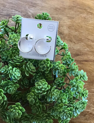 Simple Silver Hoops