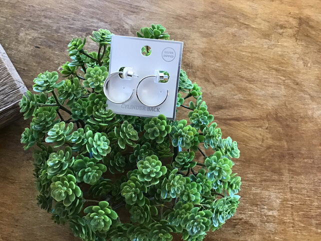 Simple Silver Hoops