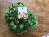 Worn Gold Tube Hoops