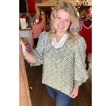Lila Leaf Blouse