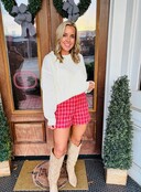 Ruby’s Red Textured Shorts