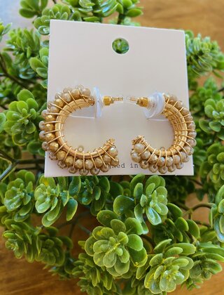 Beaded Layer Hoops