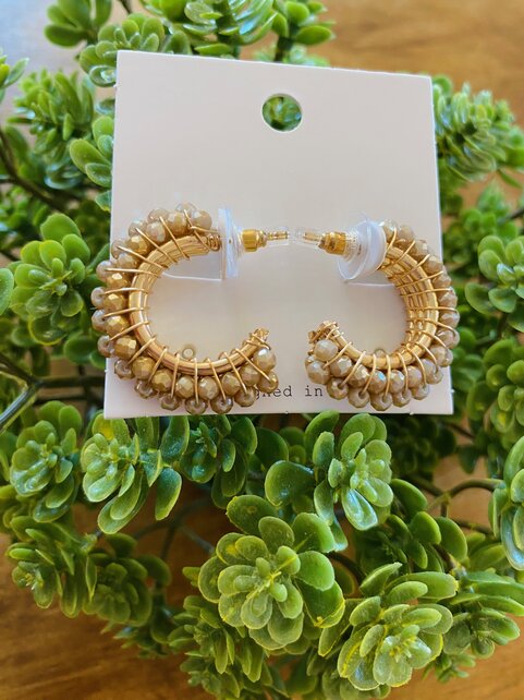 Beaded Layer Hoops