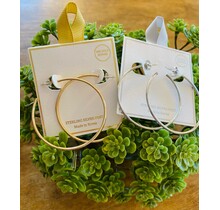 Skinny Sterling Silver Hoops