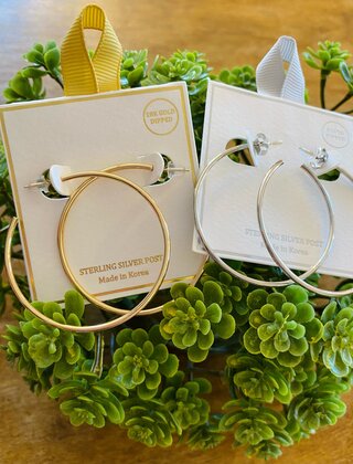 Skinny Sterling Silver Hoops