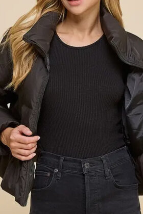 Ruffle Puffer Jacket