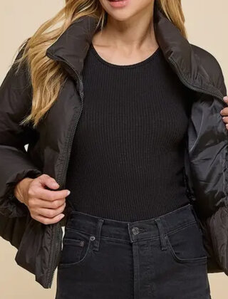 Ruffle Puffer Jacket