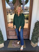 Haleys Hunter Green Top