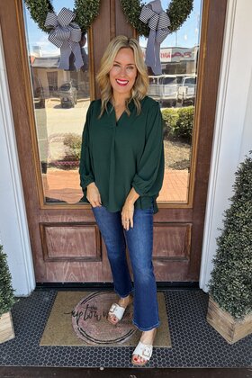 Haleys Hunter Green Top