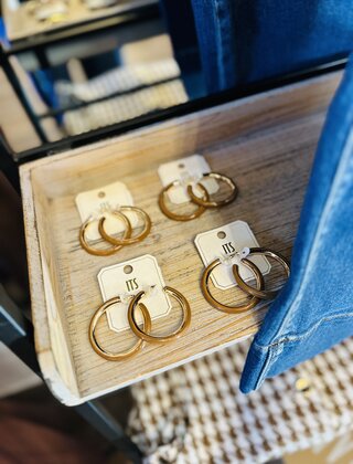 Classy Two-Toned Hoops