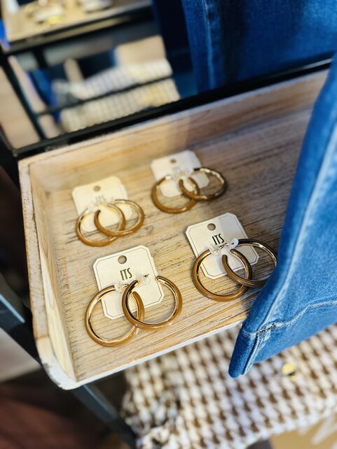 Classy Two-Toned Hoops