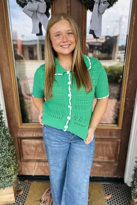 Green Collared Sweater