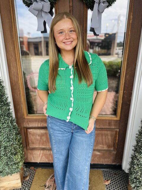 Green Collared Sweater
