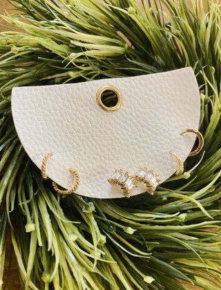 Rose Gold Mini Hoops Set