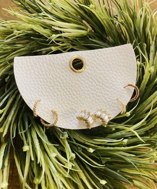 Rose Gold Mini Hoops Set