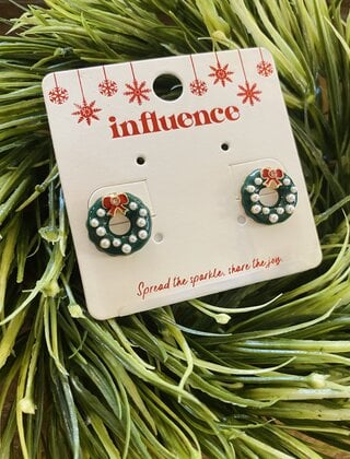 Pearled Wreath Studs
