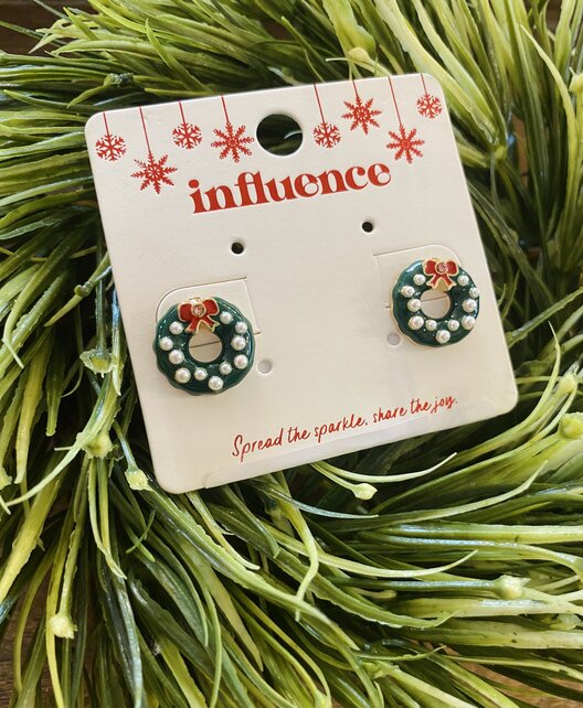 Pearled Wreath Studs