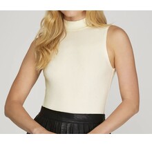 Cream Layering Mock Neck