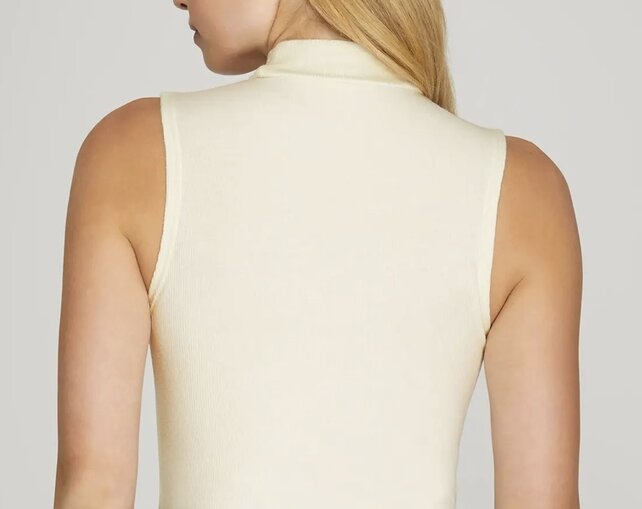 Cream Layering Mock Neck