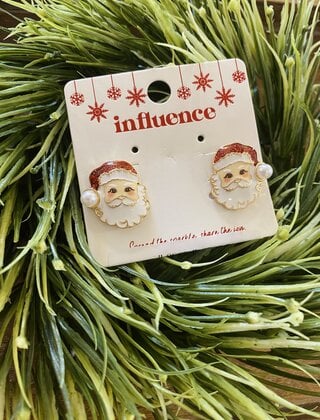 Pearl Santa Studs