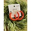 The Uptown Peach Red Clay Ball Hoops