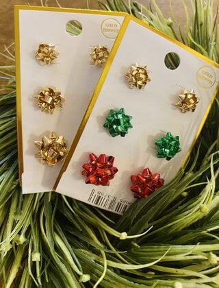 Christmas Gift Bow Set Multicolored