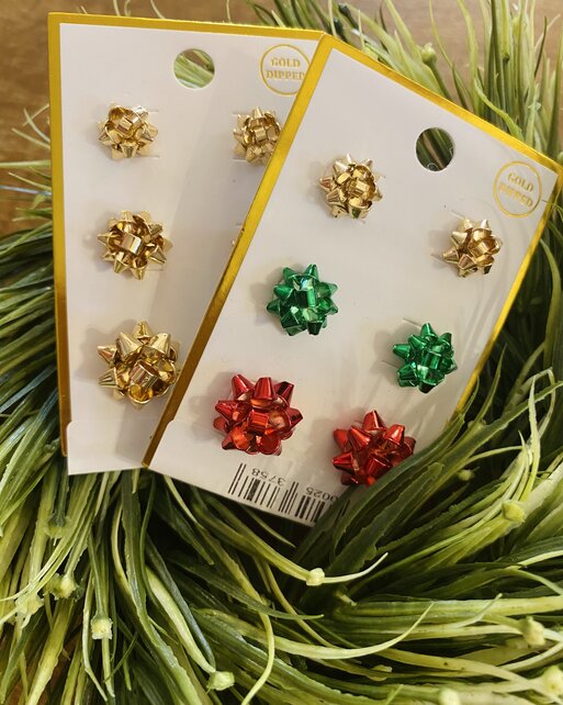 Christmas Gift Bow Set Multicolored