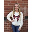The Uptown Peach Very Merry Bow Sweatshirt