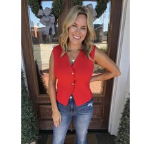 Reagan Red Sweater Vest