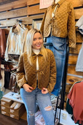 Feels-Like-Fall Quilted Jacket
