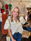 Valerie V-Neck Puff Sleeve Top